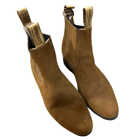 Botas y Botines Guerrero Mens Brown Leather Western Chelsea Boots Made in Mexico main image 4